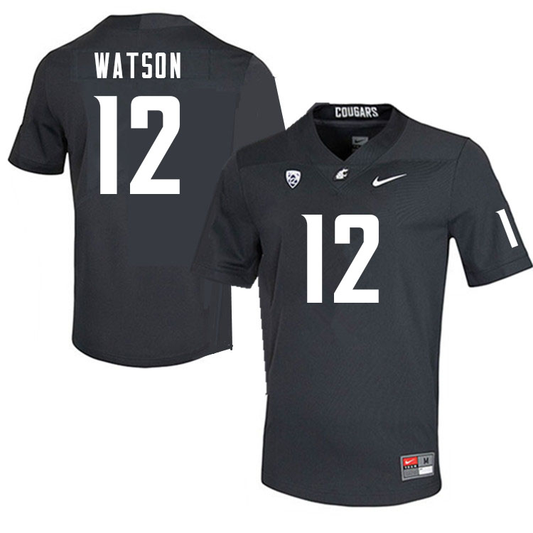 Washington State Cougars #12 Jaylen Watson College Football Jerseys Sale-Charcoal